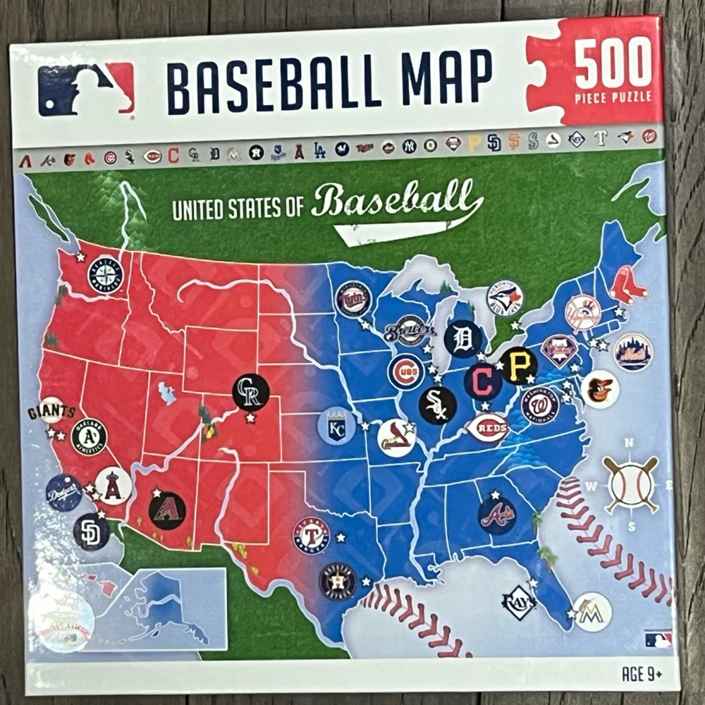 MLB Baseball Map 500-Piece Puzzle